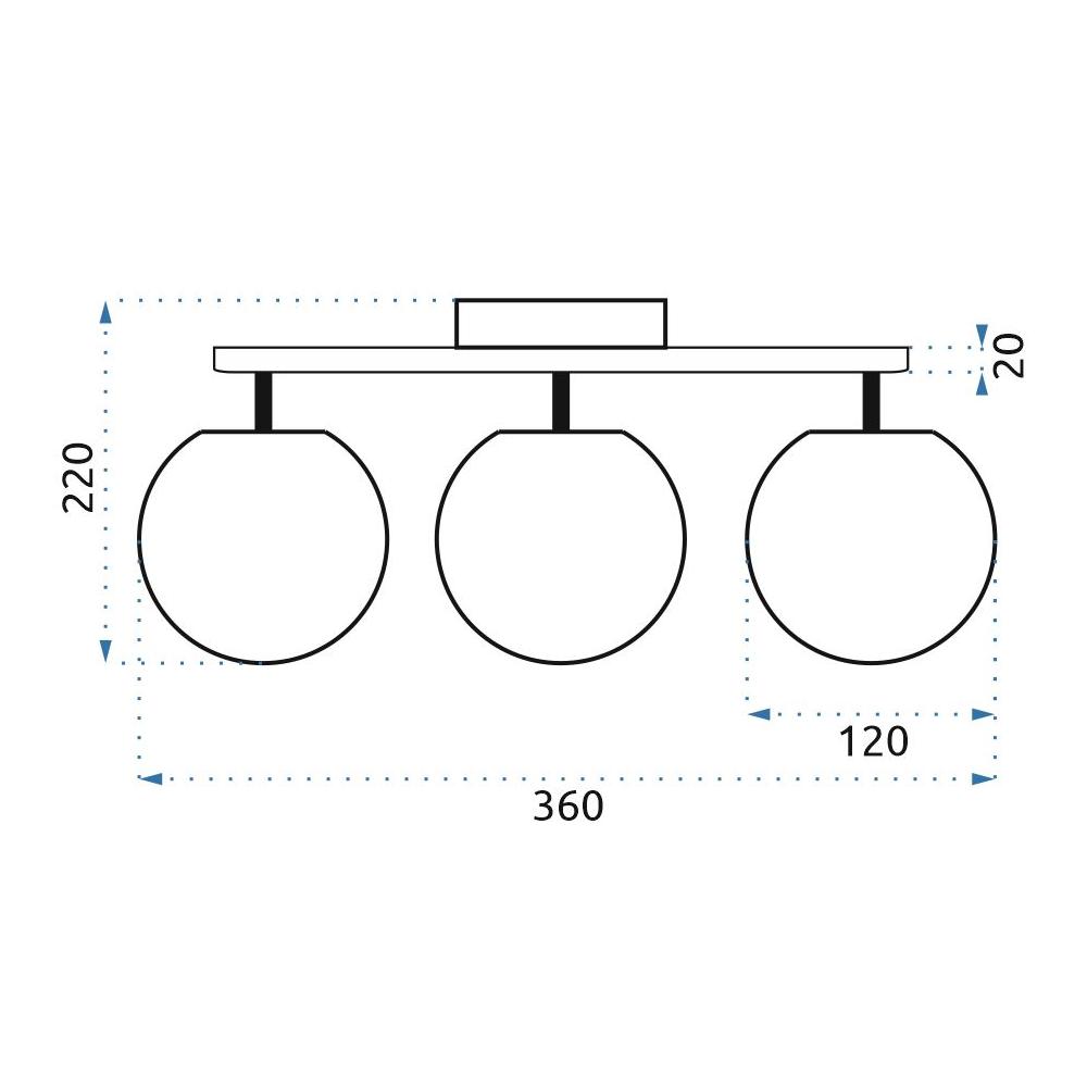 Deckenlampe GLAMOUR CHROME APP672-3C