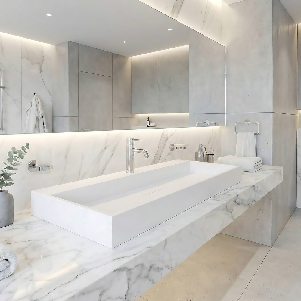 Умивальник конгломератний на стільницю Rea GOYA 100CM