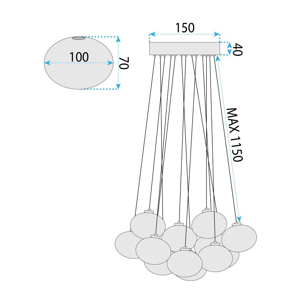Hängelampe MS025-13CP Chrome