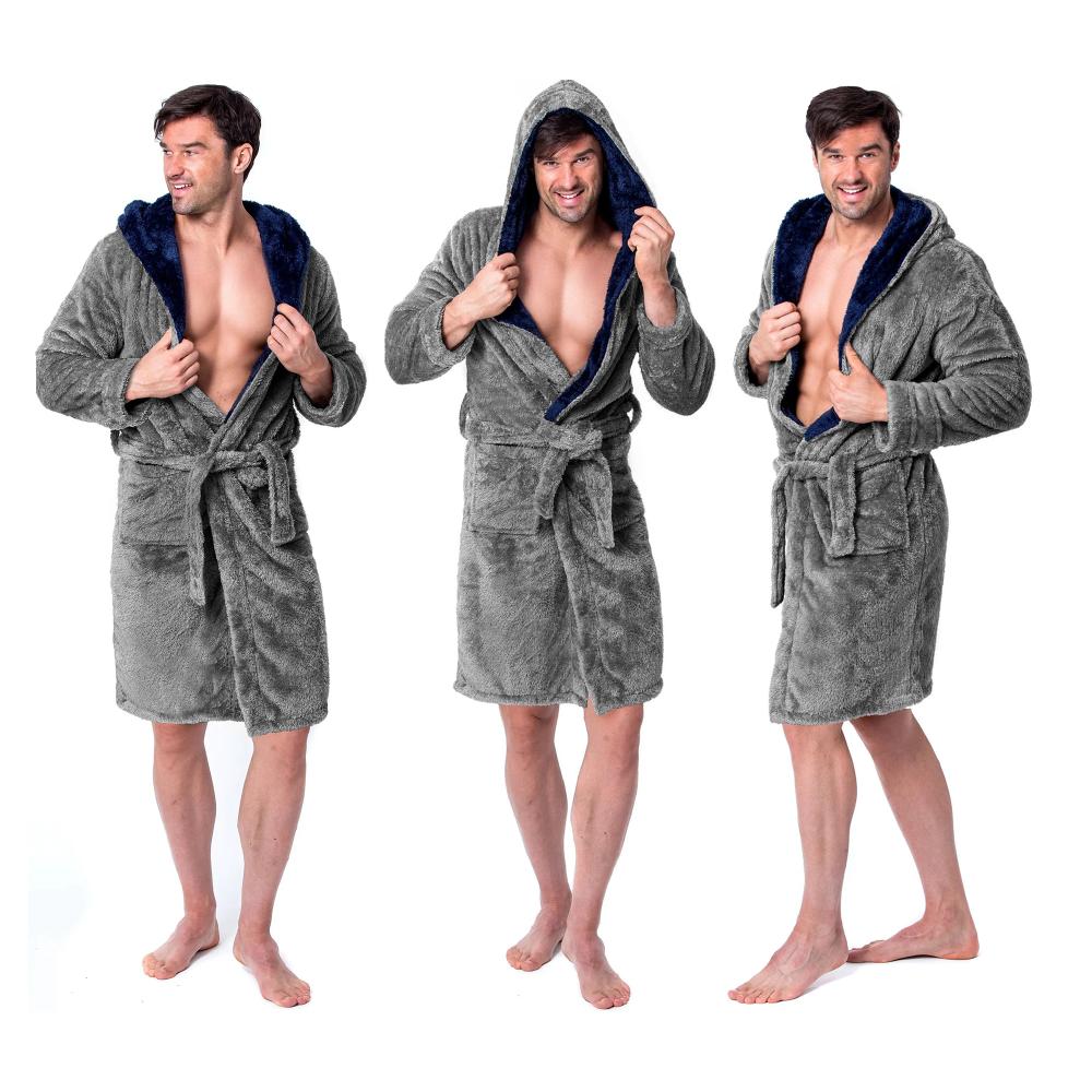 Szlafrok męski Jordan Grey Navy M