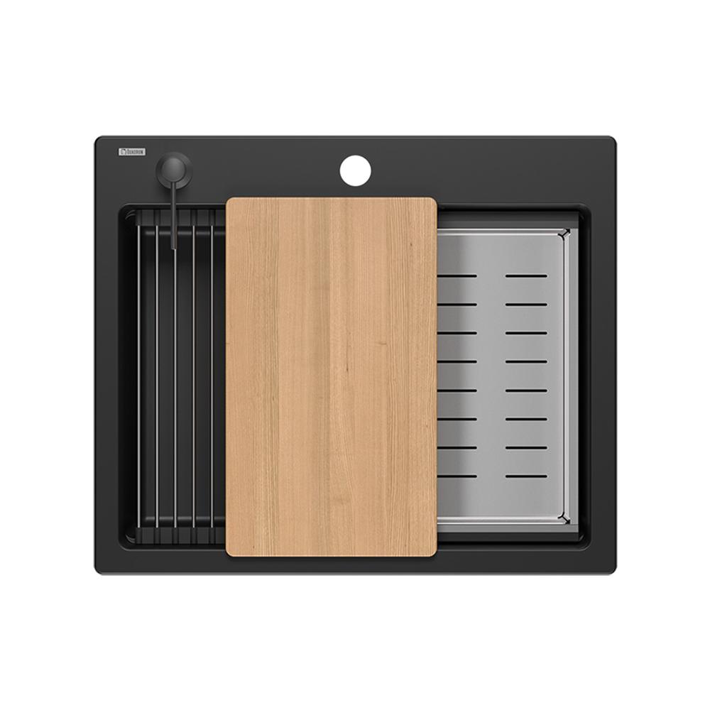 évier en granit KURT 110 WORKSTATION Black