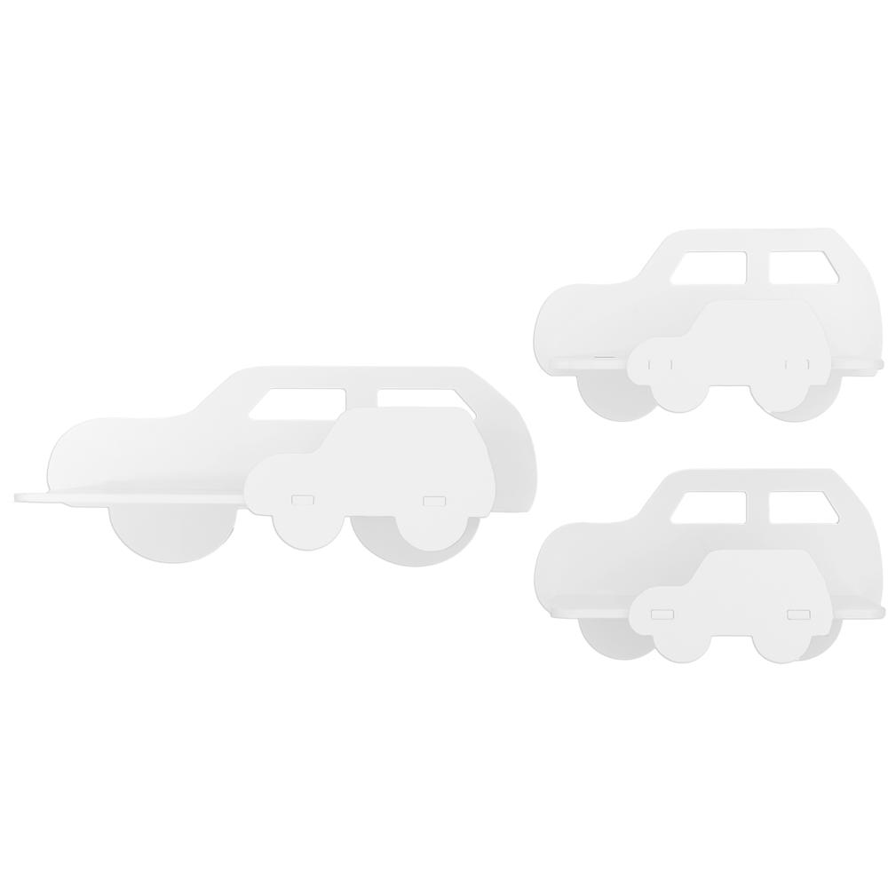 Półki auta zestaw 3 szt. białe