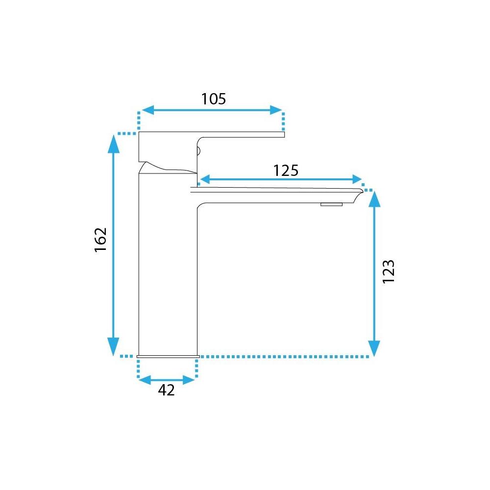 Bateria Umywalkowa REA Veneta Złota Szczotkowana Niska