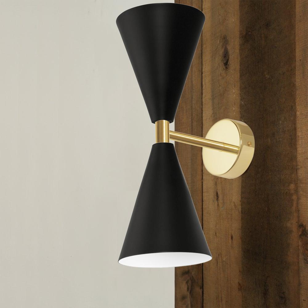 Wandlampe APP1140-2W black gold