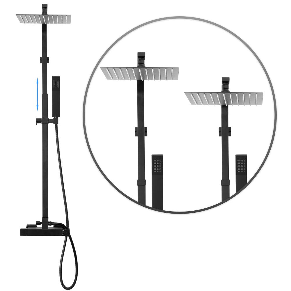 Thermostatic shower set Rea  FENIX Milan Black Mat