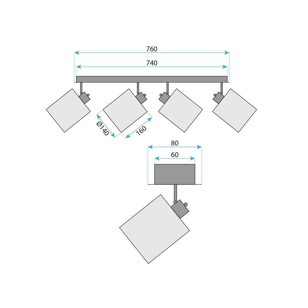Hängelampe  APP1825-4W NATURE BLACK