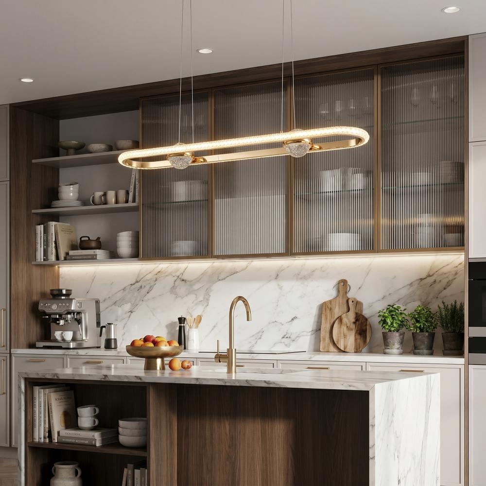 LAMPA SUFITOWA WISZĄCA LED G159-CP ZŁOTA