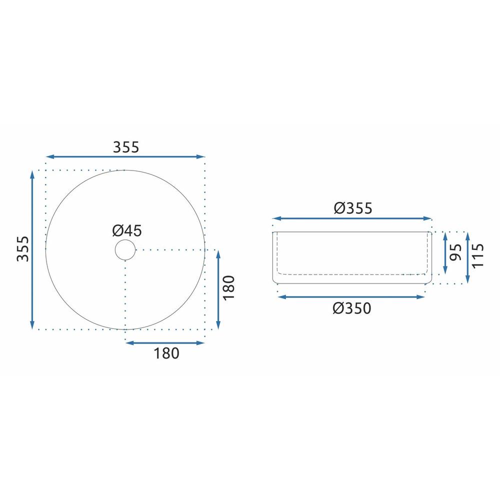 NADGRADNI UMIVAONIK Rea Cristal 35 Black