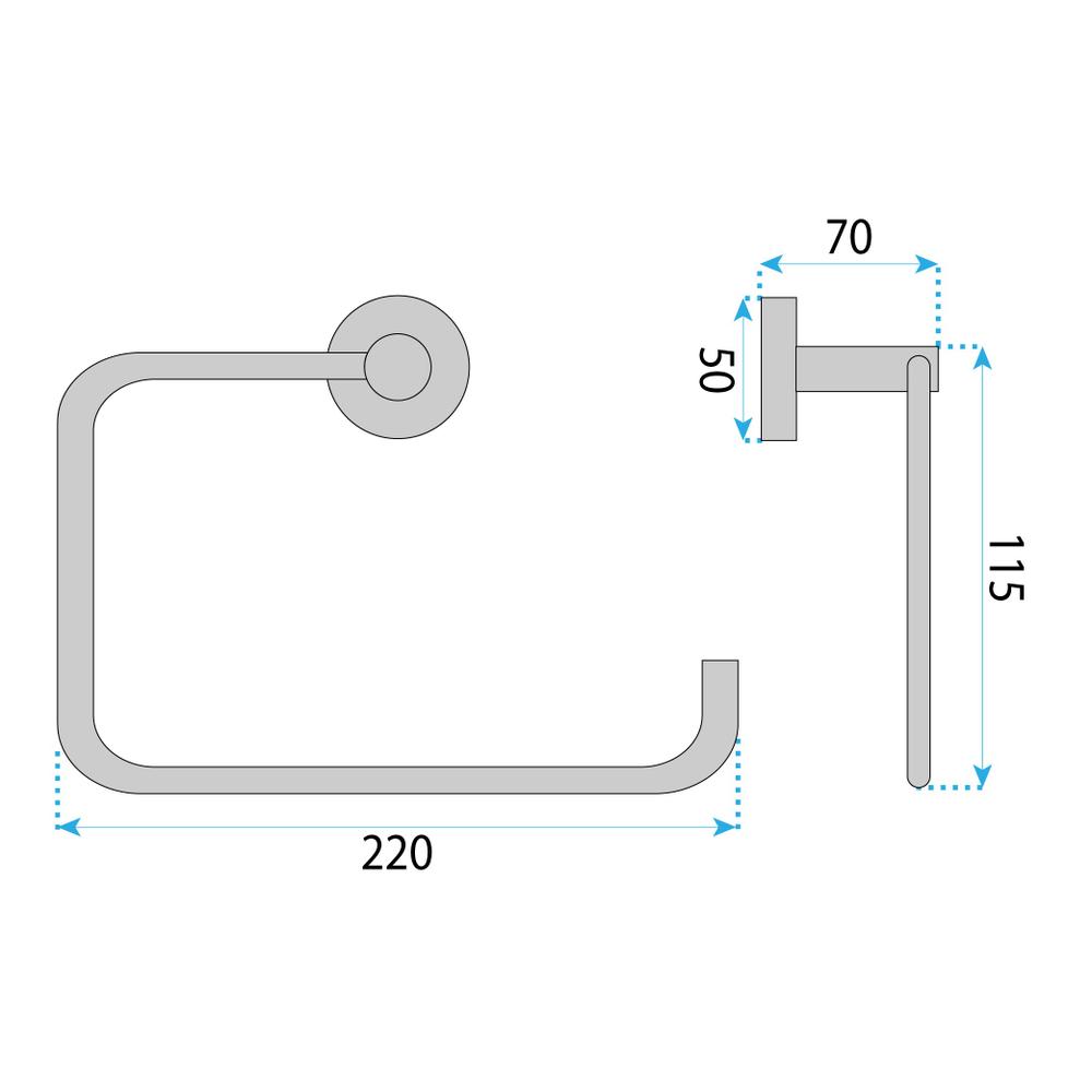 Wieszak łazienkowy 5610 Leo Chrom