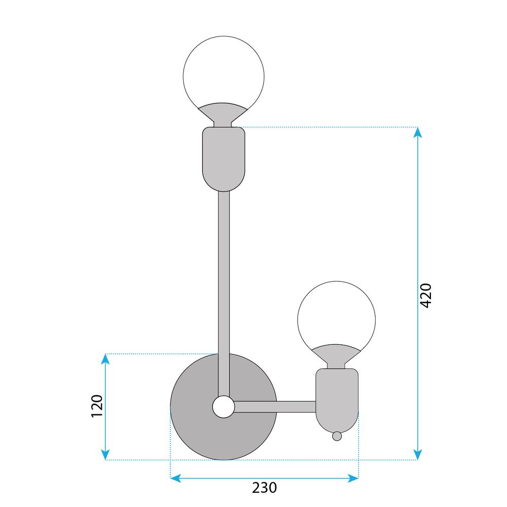 Wandlampe APP1707-2W BLACK