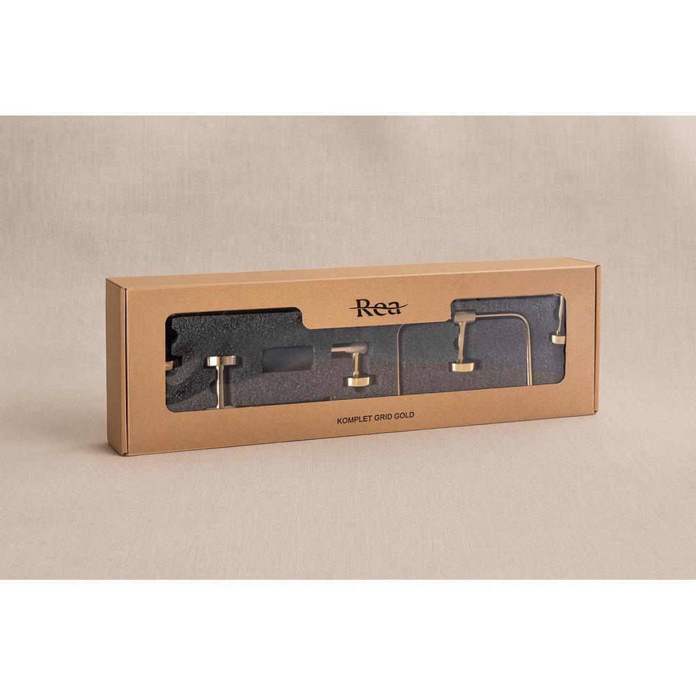 Kylpyhuonetarvikesetti GRID Gold 4 osaa