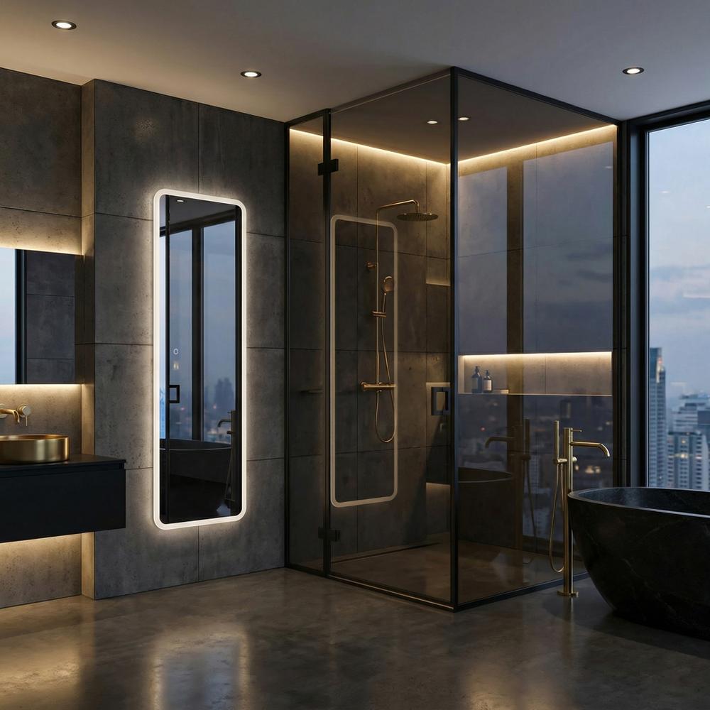 Lustro ścienne LED 150x50cm MOL-SQ