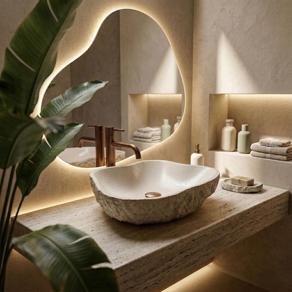 Lavoar pe blat Isla Warm Beige