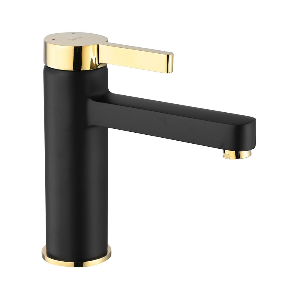 Wastafelkraan Rea Polo White/Gold Low