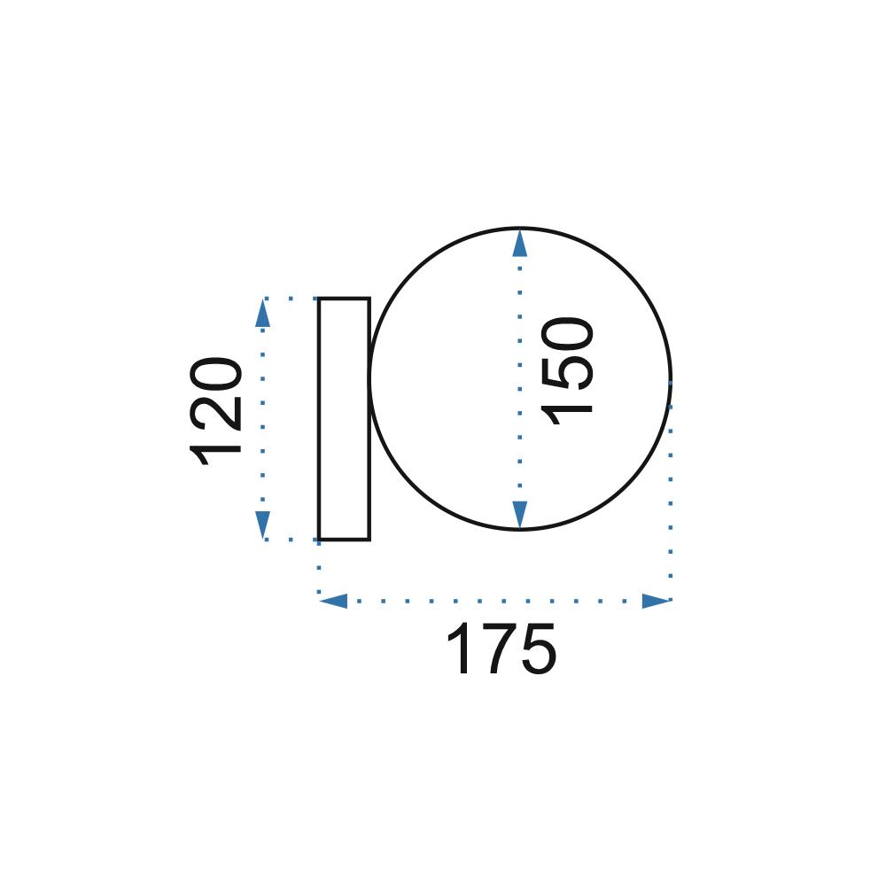 Wandlampe Kugel APP1009-1W Gold