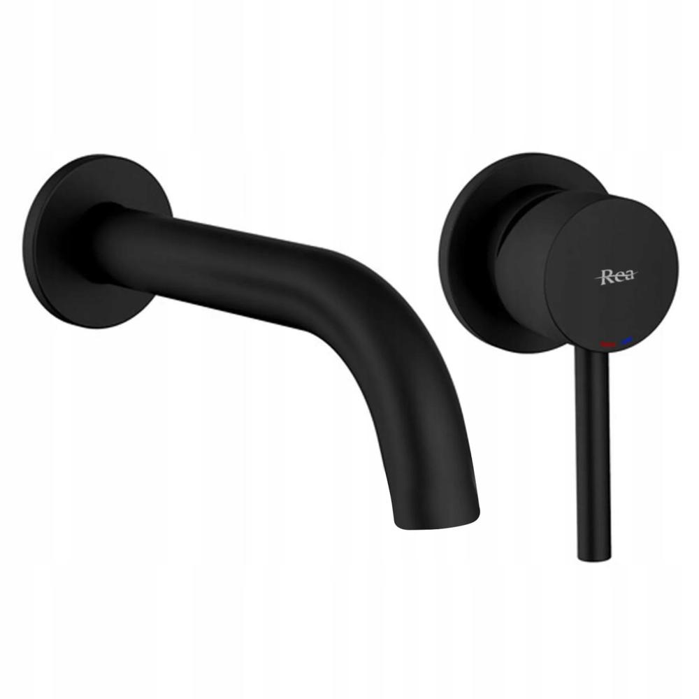 Inbouw wastafelkraan Rea Lungo Black + BOX