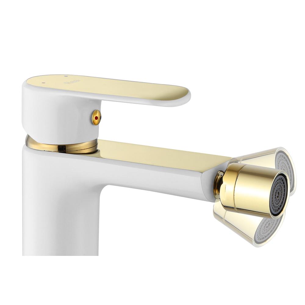 Bateria bidetowa Rea Bloom biała złota