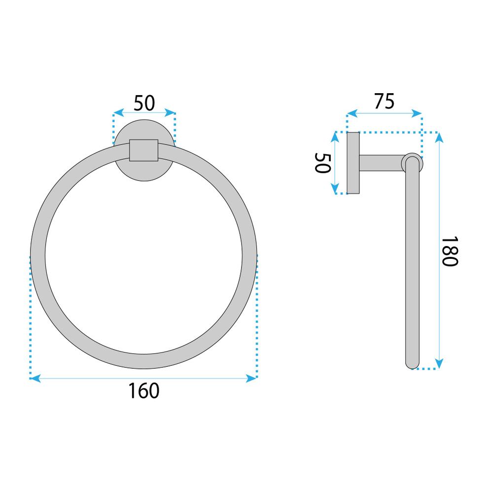 Wieszak łazienkowy Ring 5710 Galo Złoty Szczotkowany