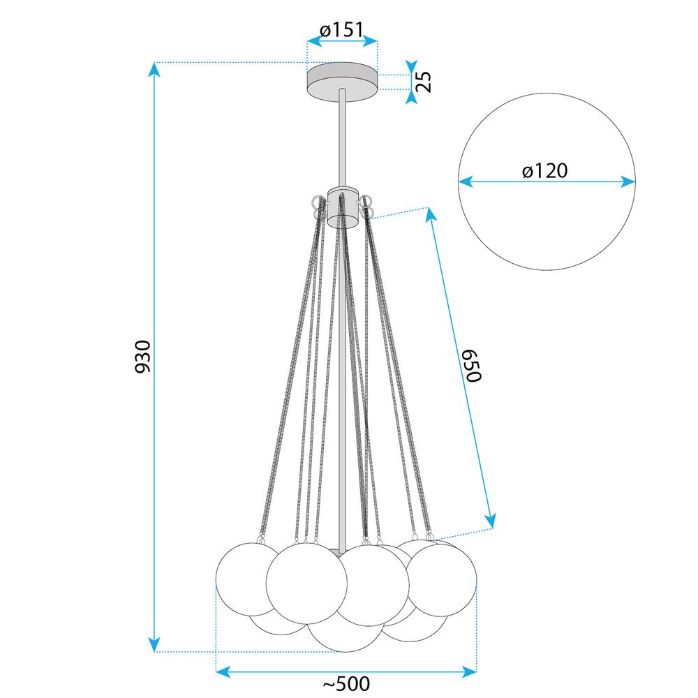 Hängelampe APP1688-12CP Gold