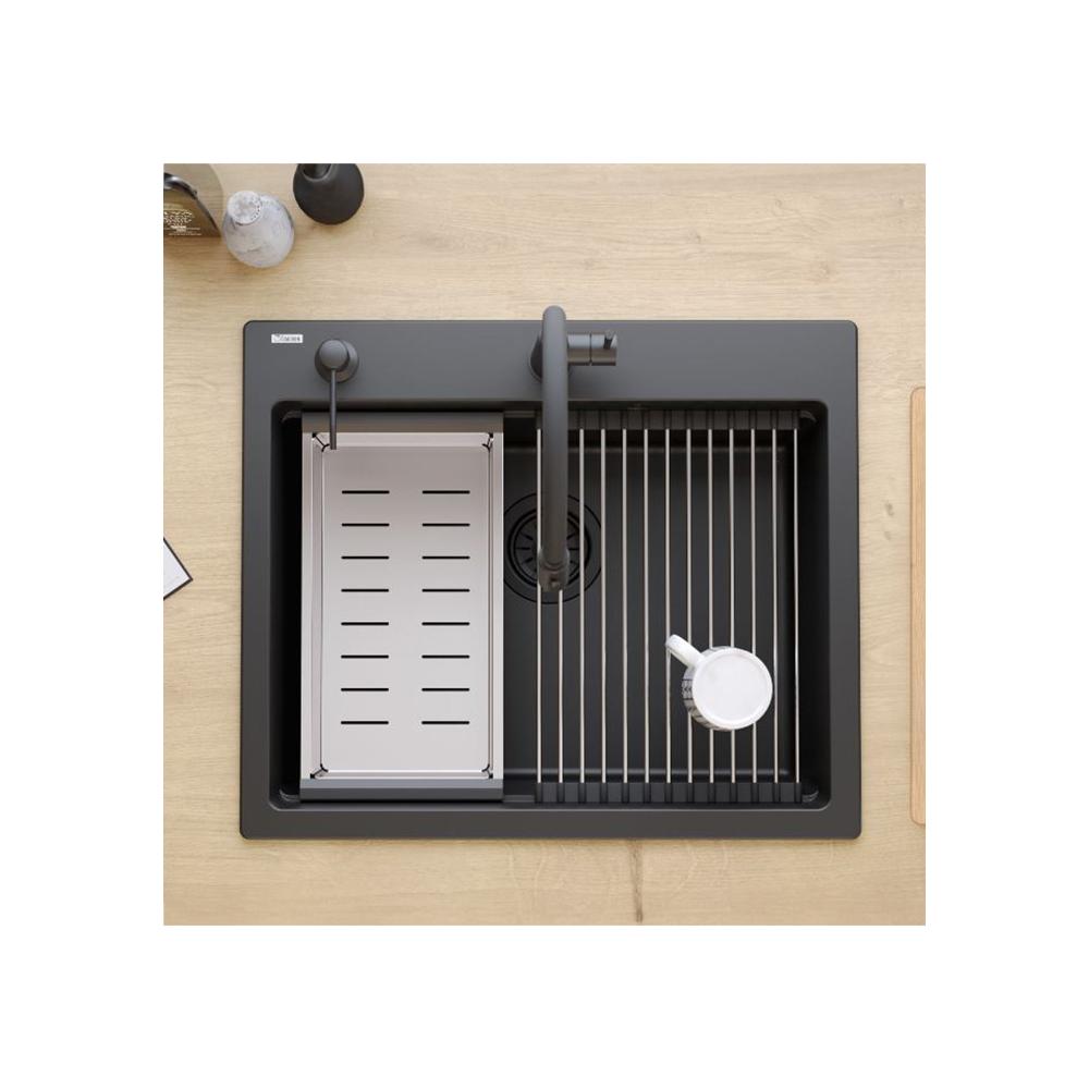 évier en granit KURT 110 WORKSTATION Black