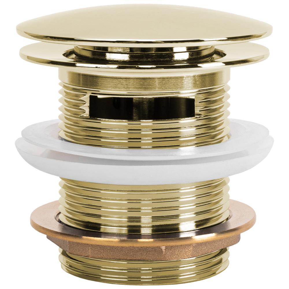 донный клапан для ванны без перелива Click-Clack REA Rea Gold 6cm