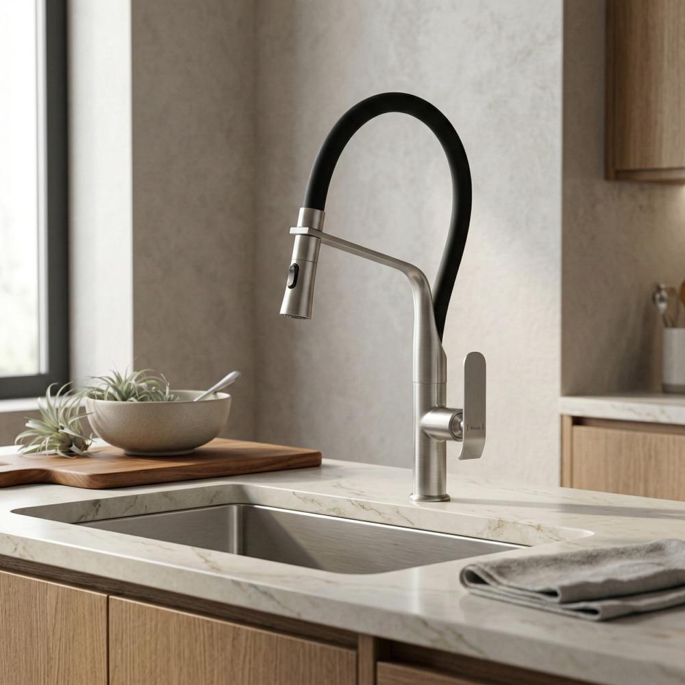 Rubinetto da cucina Rea Castor Brush Nickel