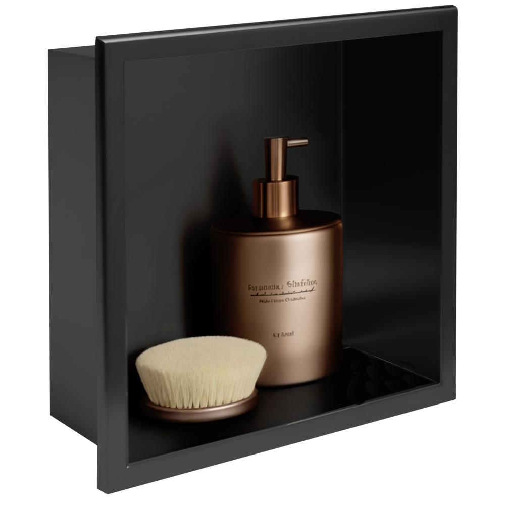 bathroom shelf 30x30 matte black