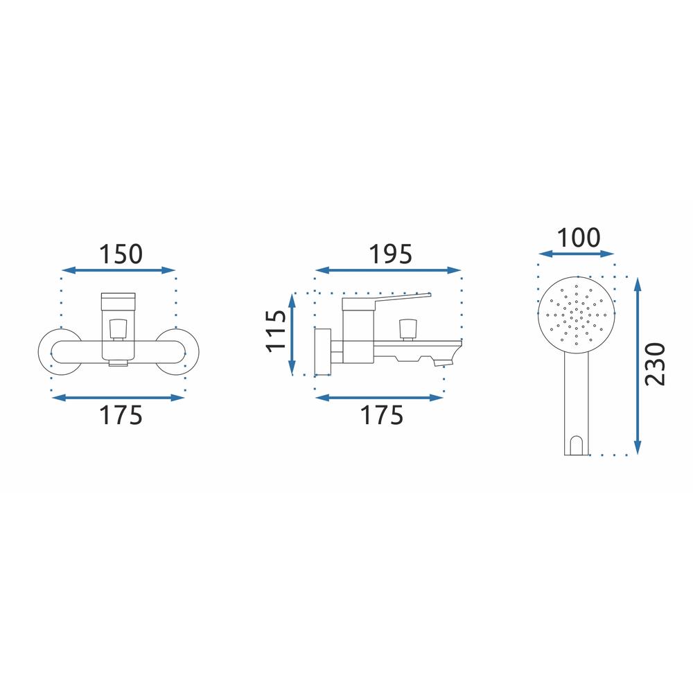 Βρύση μπανιέρας REA Viral Gold
