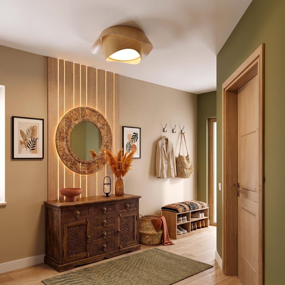 LAMPA SUFITOWA LED PLAFON APP1930-C 40cm WOOD