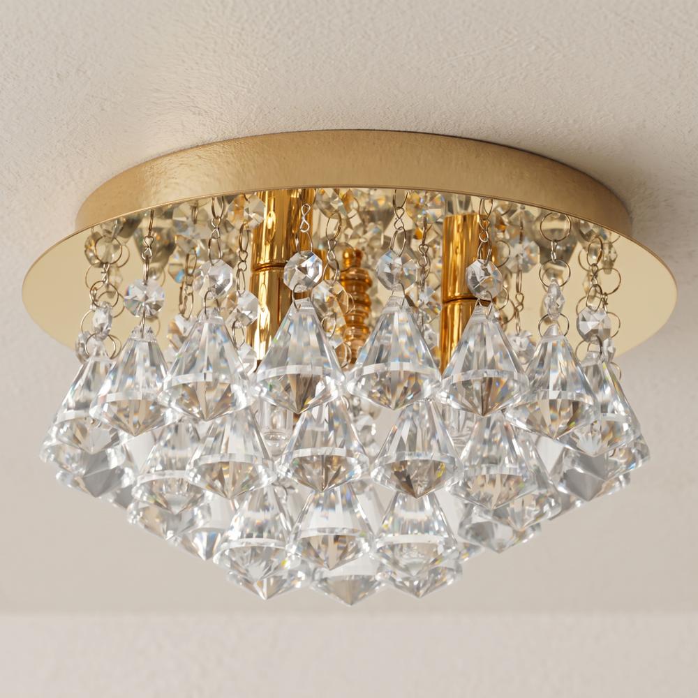 LAMPA KRYSZTAŁOWA PLAFON APP1038-3CP Złota