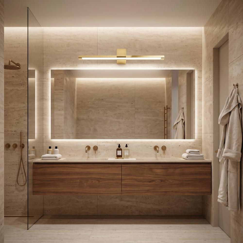 Koupelnové nástěnné LED svítidlo SWE044-1W 60cm GOLD