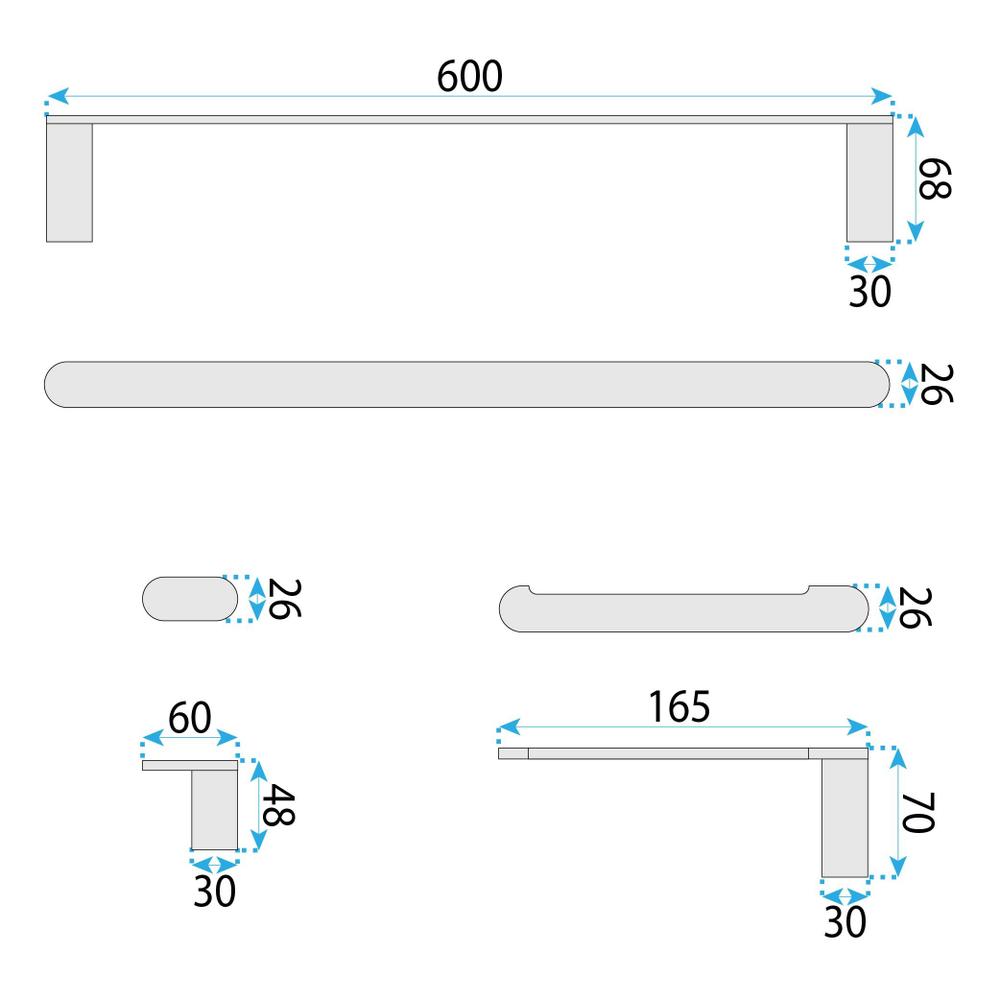 Vannitoa tarvikute komplekt Mati Brush Nickel 4 osa