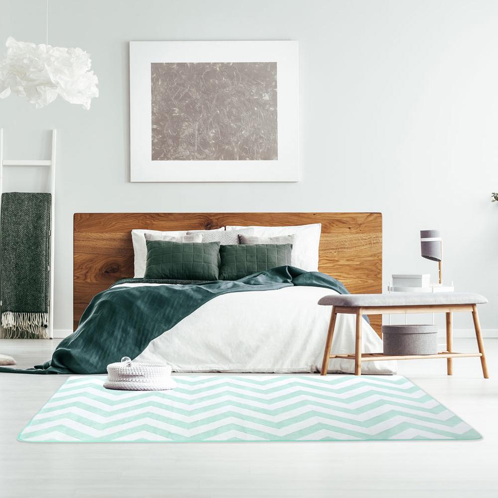 Dywan pluszowy Clover Zig Zag Mint