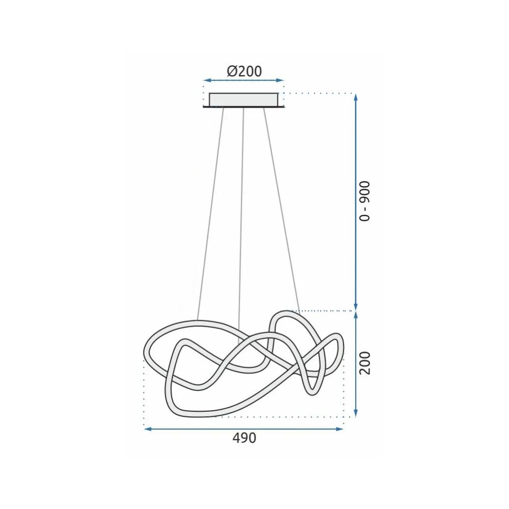 Lampe LED APP820-CP BLACK