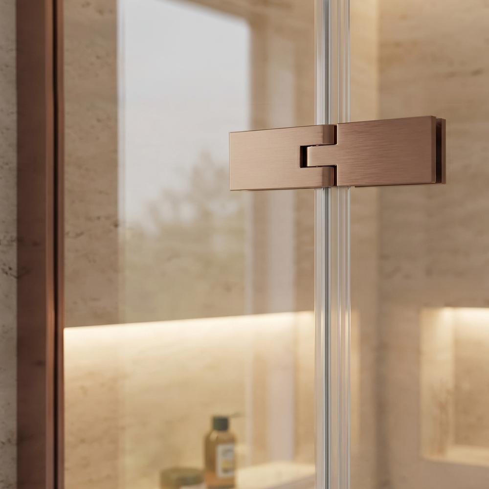 Shower enclosure Rea Bruno 90x90 Brush Copper