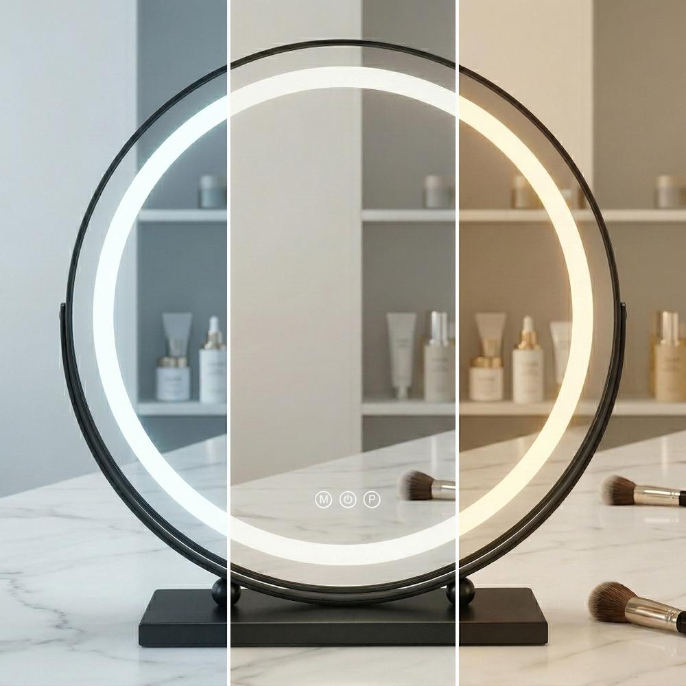 Zrkadlo LED MAKE-UP Black 40 cm