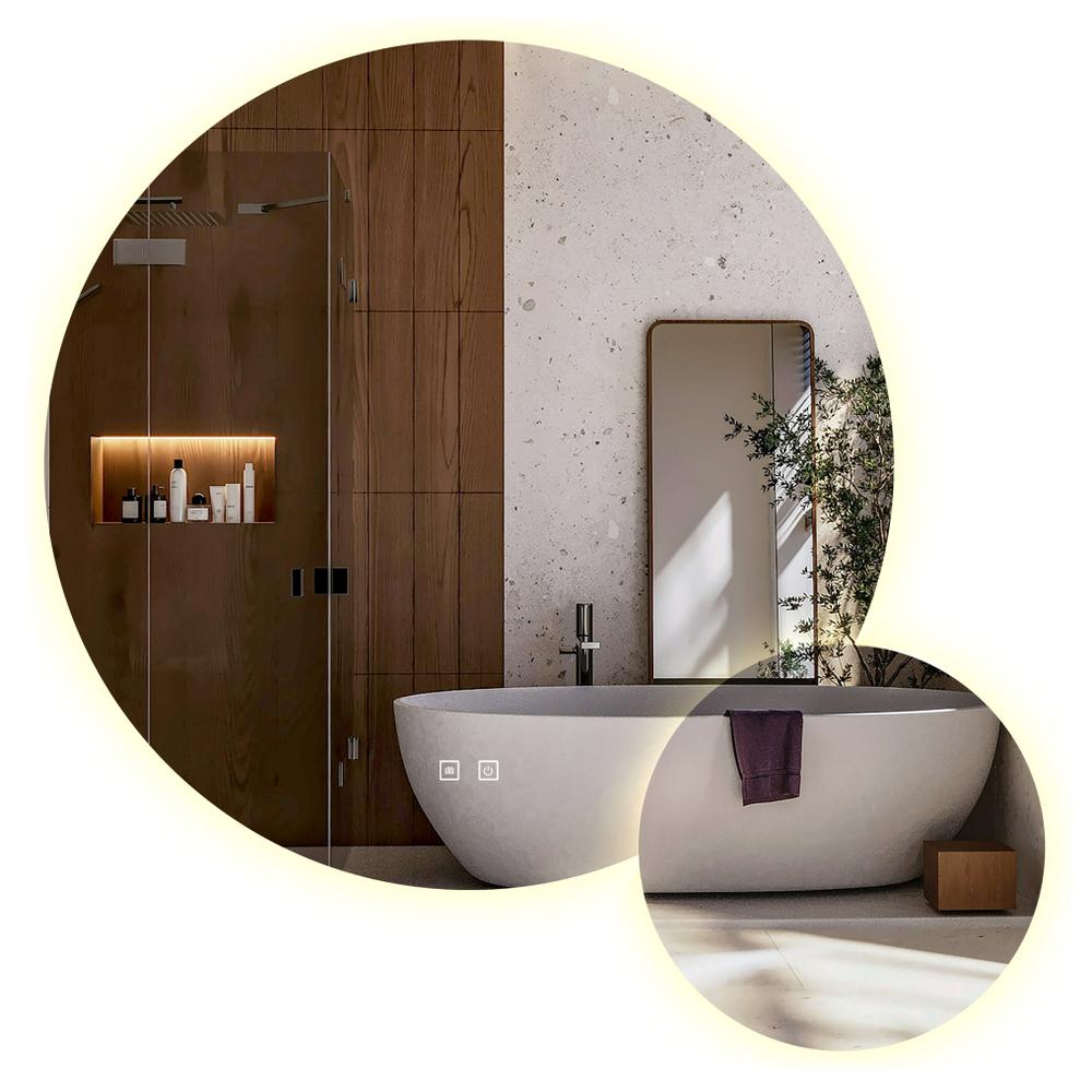 Mirror LED R-9045 90cm + 45cm