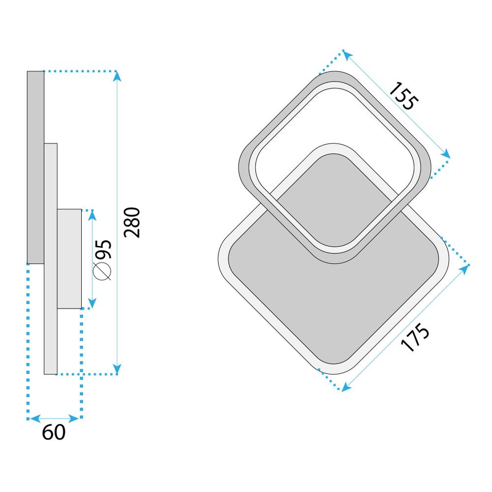 WANDLEUCHTE LED LHJ080-W WHITE