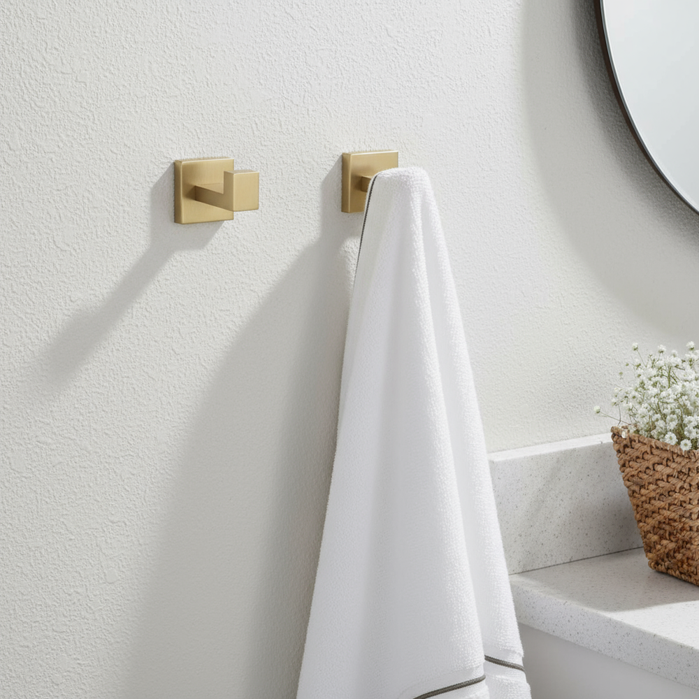 Kylpyhuonetarvikesetti Rio Brush Gold 4 osaa