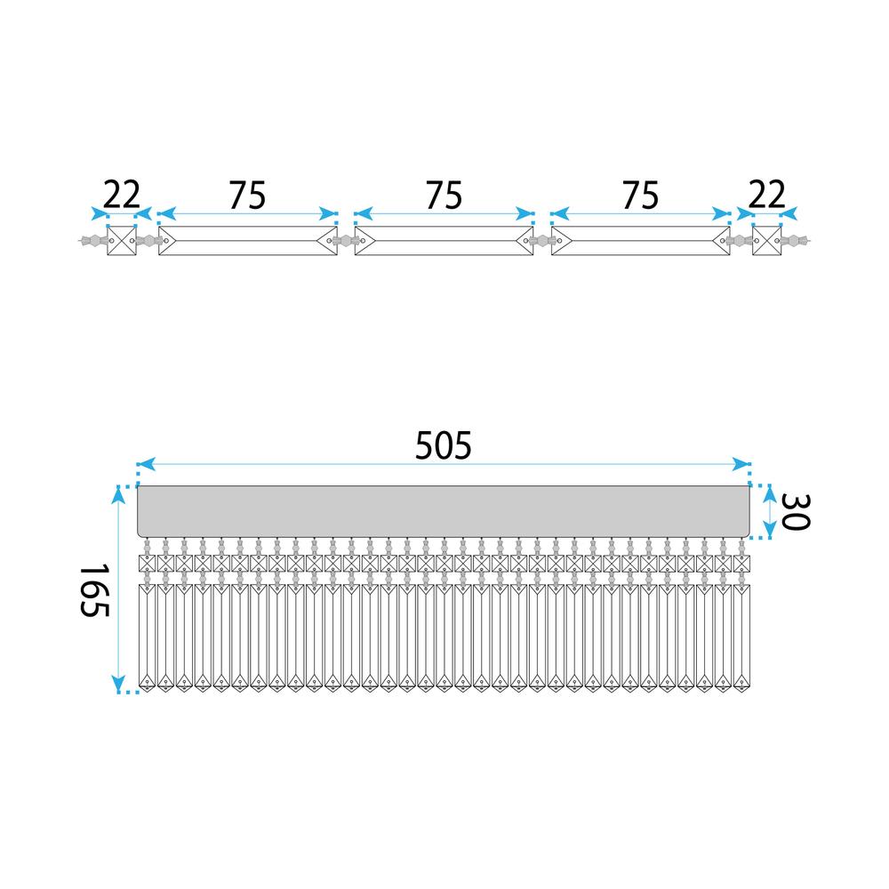 Lamp APP1728-6C 50 cm Gold