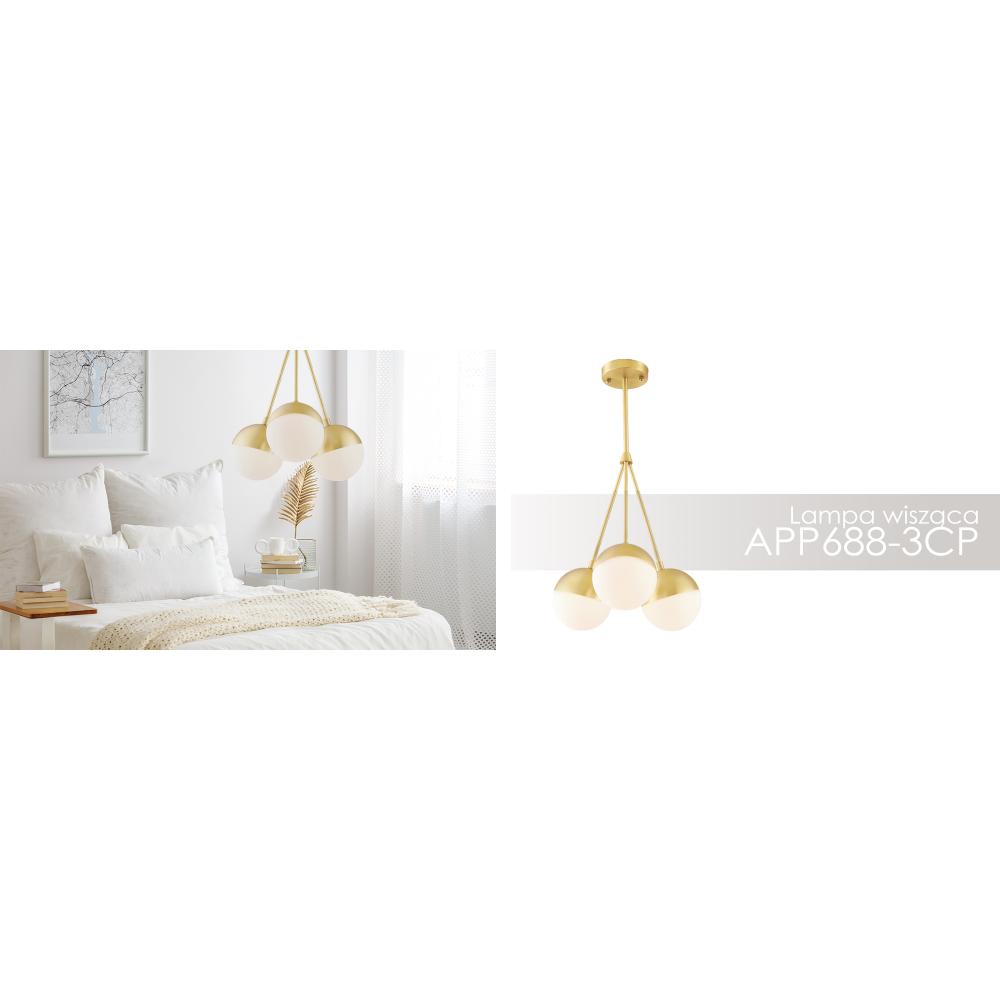 Hängelampe Kugel Gold APP688-3CP