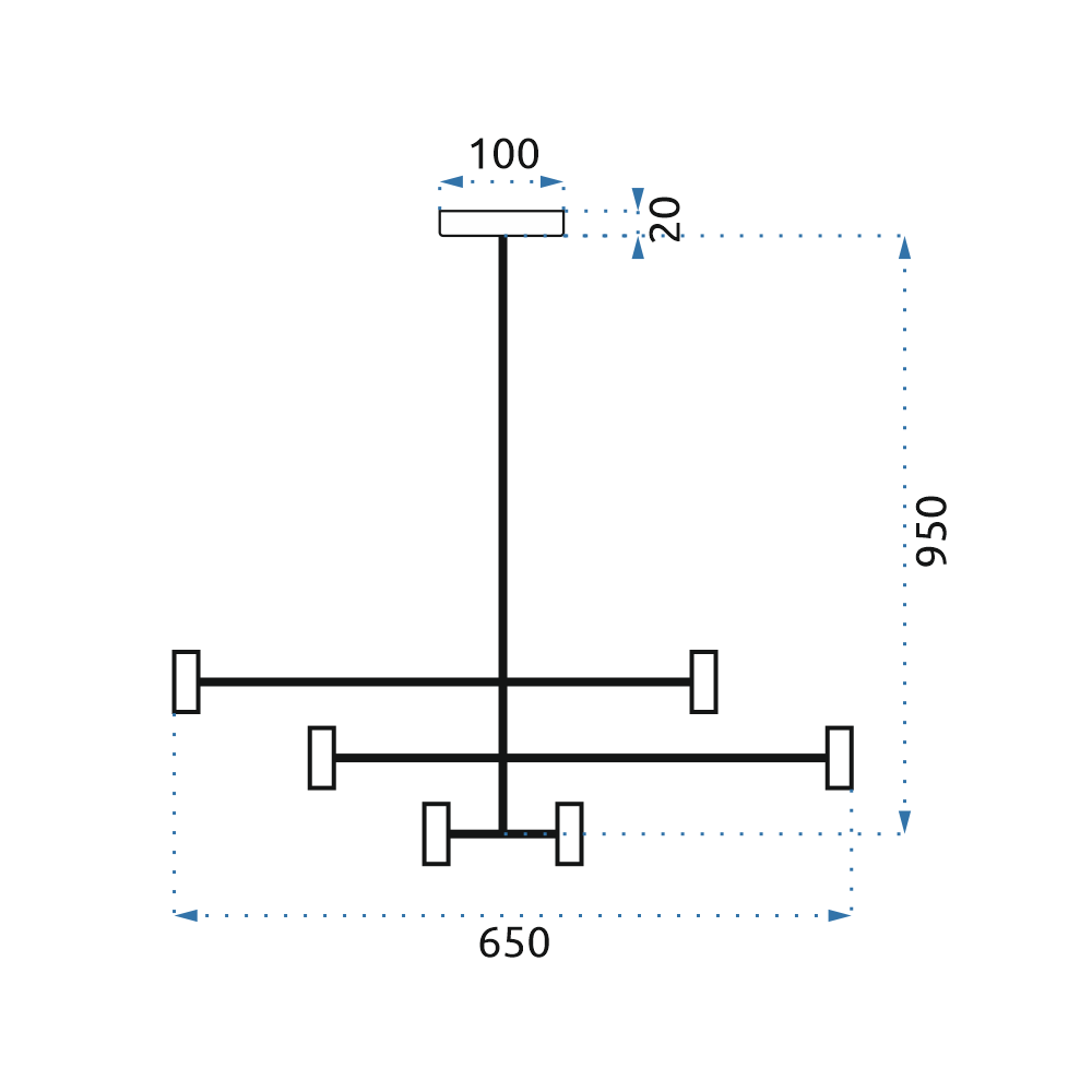 Hängelampe 6-Arm APP691-6CP