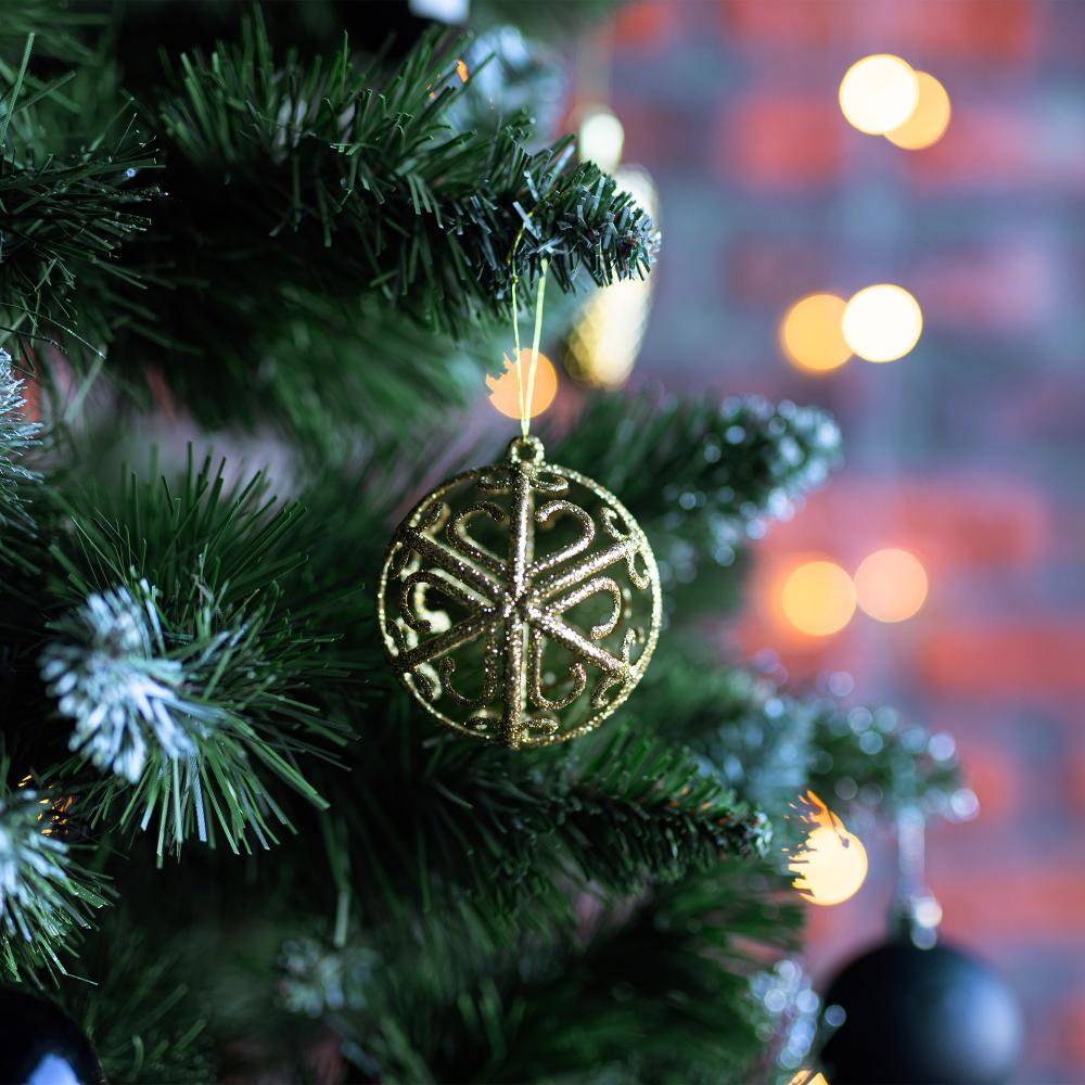 BOMBKI CHOINKOWE CZARNE 100SZT KL-21X04