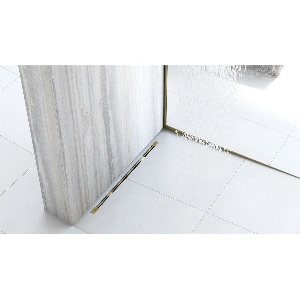 Shower tray skirting panel 140cm Brush Gold