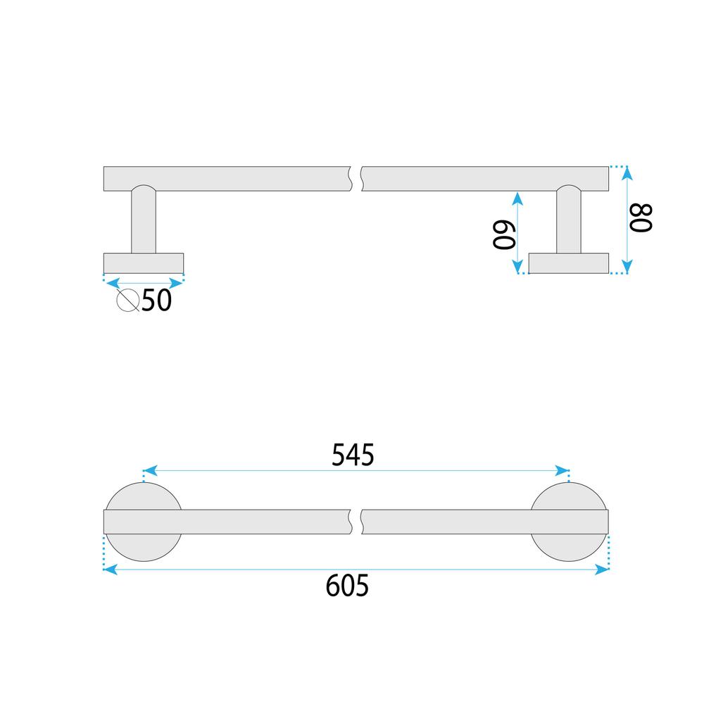 Bathroom hanger 6603 Modern Brush Copper