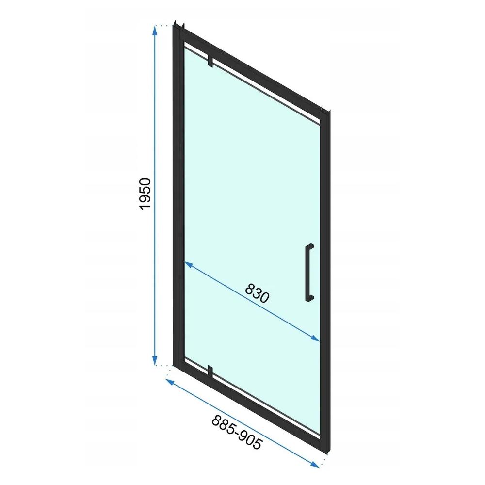 Shower door REA Rapid Swing Brush Gold 90