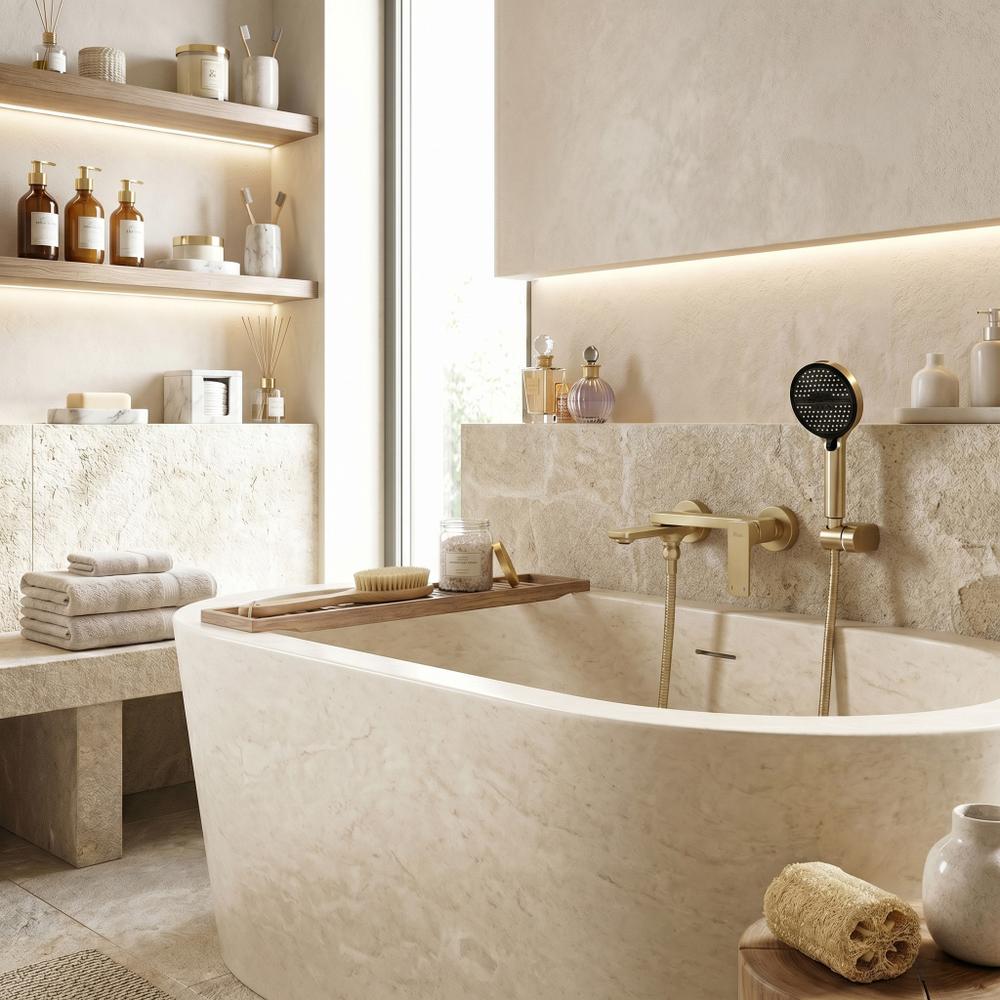 torneira de banheira PREMIUM REA Prime Gold Brush