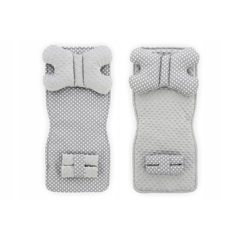 Mata do wózka dwustronna 4w1 Grey/White Dots