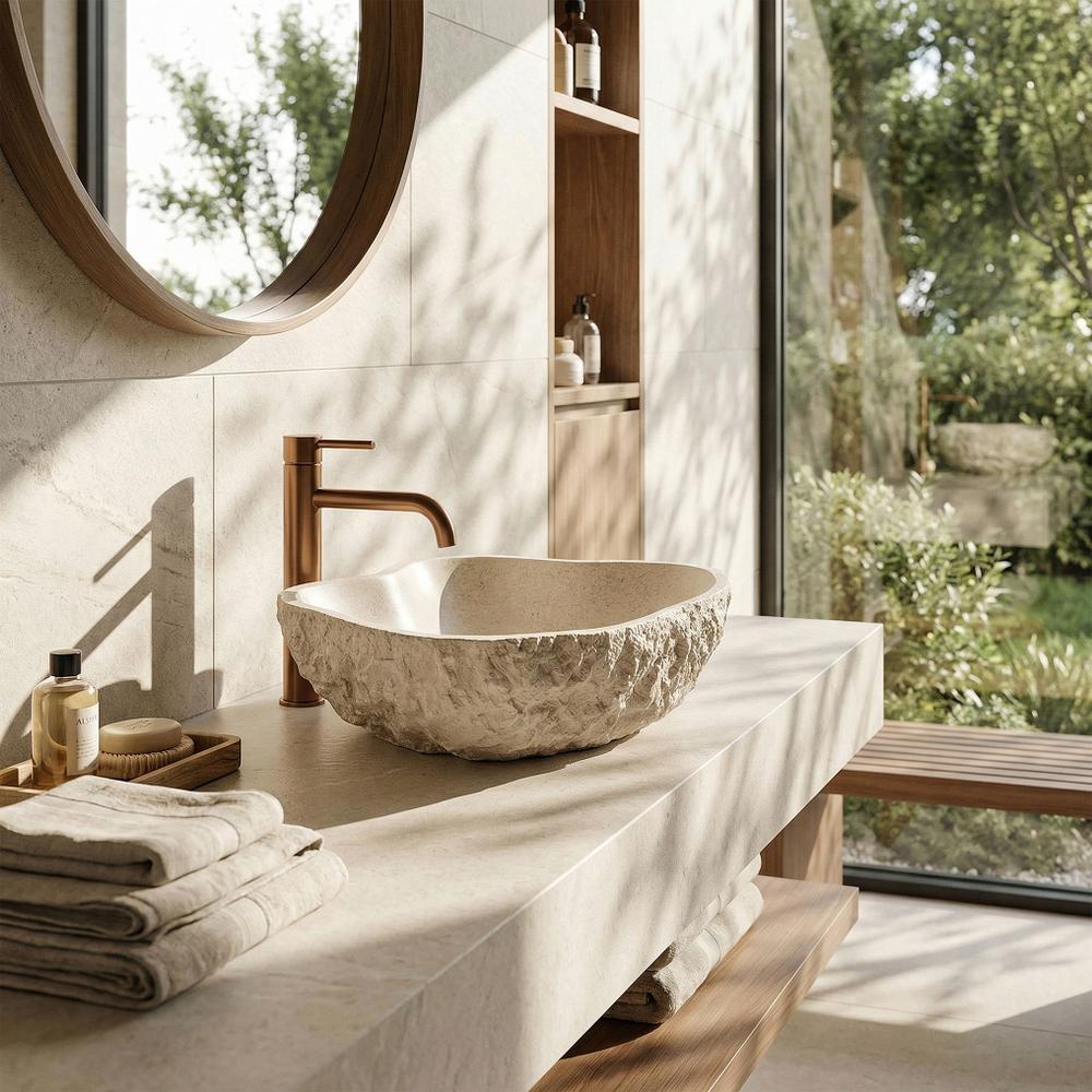 Lavoar pe blat Isla Warm Beige