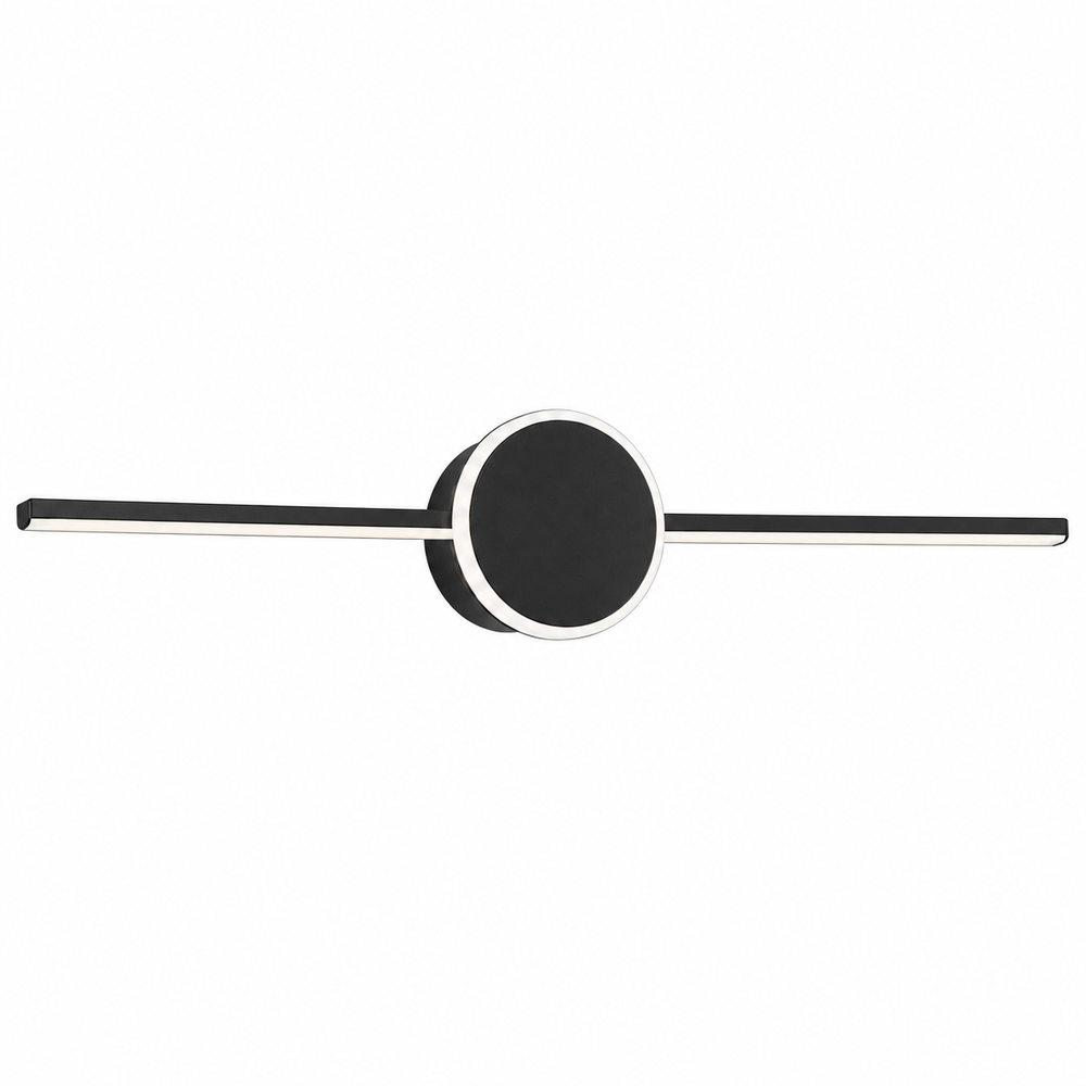 KINKIET ŁAZIENKOWY LED ROUND BLACK 40CM APP848-1W